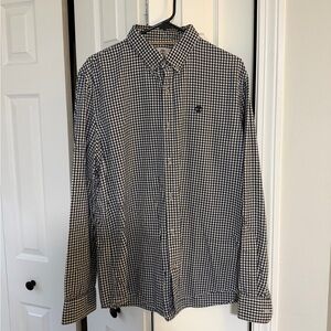 Timberland Men's Black & White Gingham Button down shirt